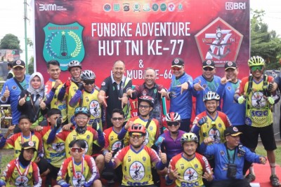 HUT TNI di Muba, Jajal Fun Bike 50 Kilometer