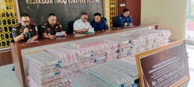 Kejati Sumsel Terima Pengembalian Rp219…
